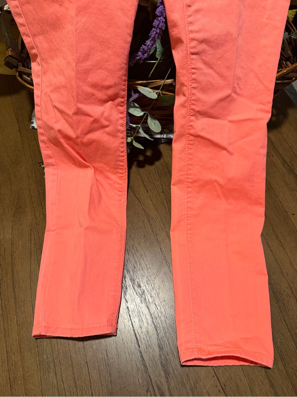 Coral Women’s Jeans - Vibrant Coral Slim Fit - Picture 2 of 2